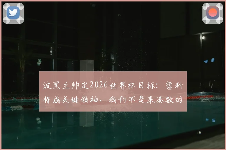 波黑主帅定2026世界杯目标:哲科将成关键领袖,我们不是来凑数的